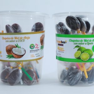CHUPETAS DE MIEL  SABOR A COCO Y LIMON  X 20 UNIDADES