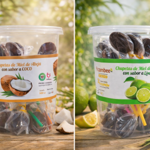 CHUPETAS DE MIEL  SABOR A COCO Y LIMON  X 20 UNIDADES