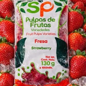 Pulpas de frutas variedades fresa x 130g - 10 und